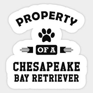 chesapeake bay retriever - Property of a chasapeake bay retrievers mom Sticker
